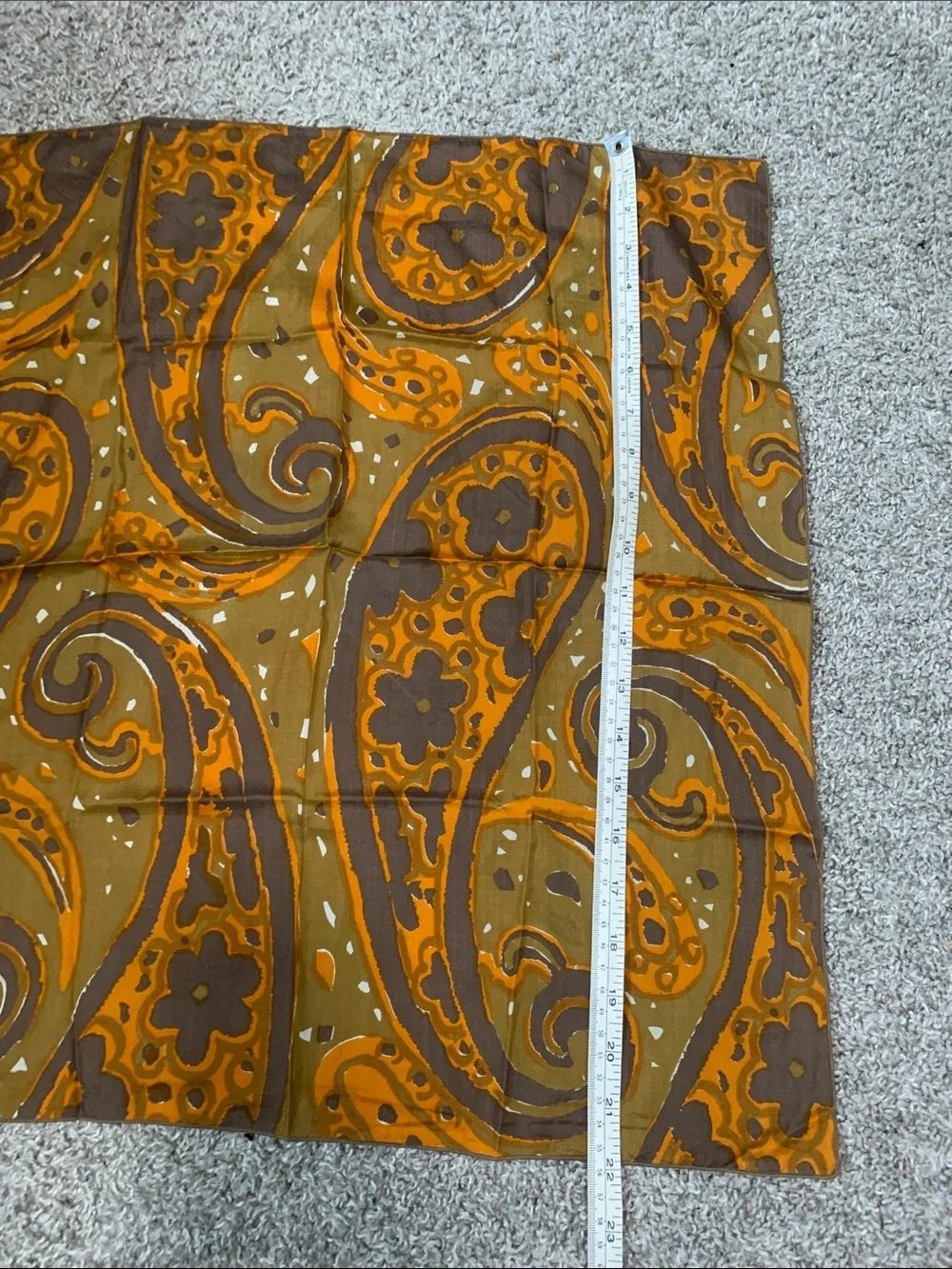 Vintage Printed Paisley Floral Silk-Feel Scarf Set